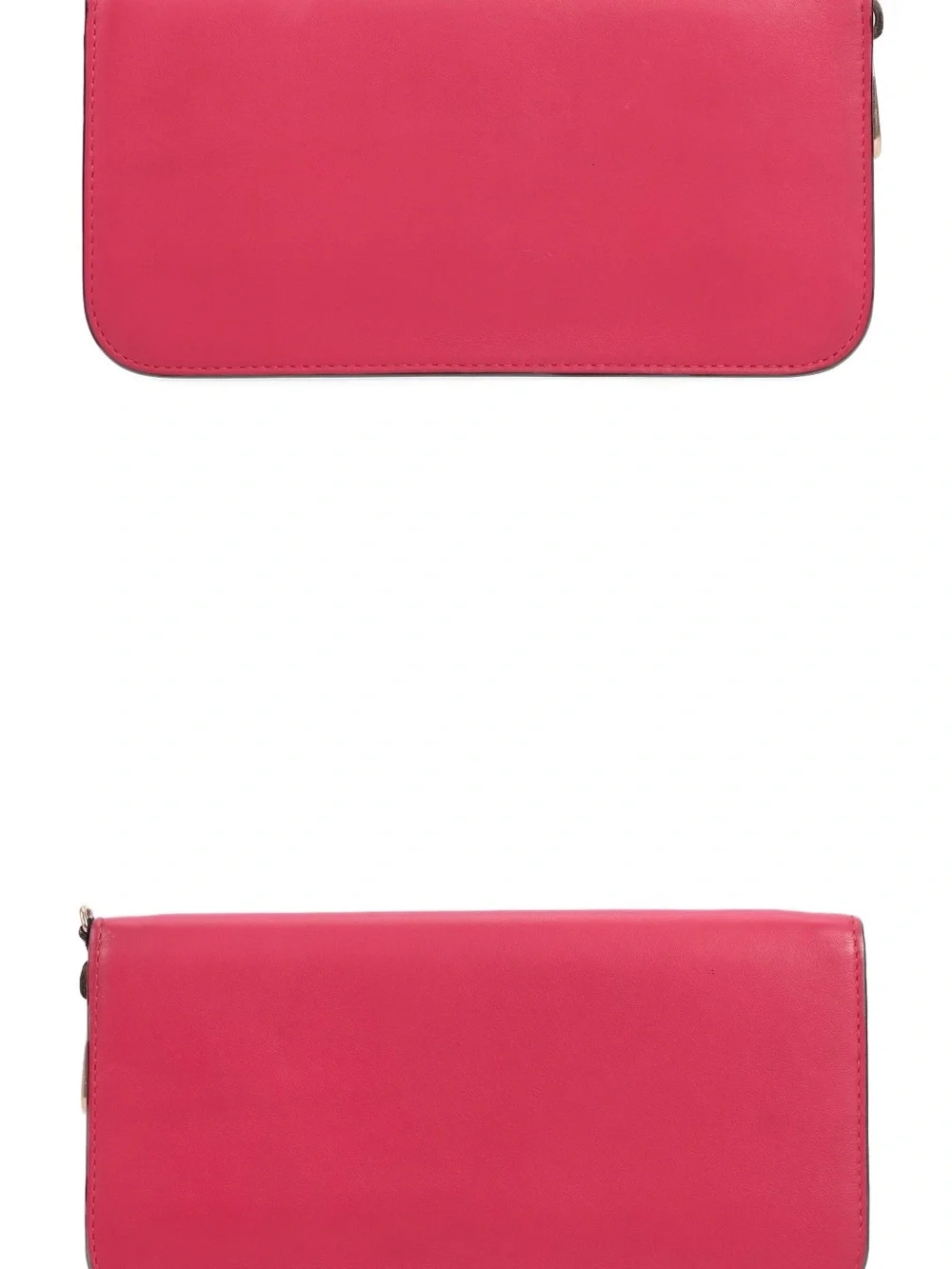 Dior Hot Pink Zip-Around Leather Wallet